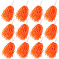Faxco 12Pack Plastic Pom Poms Cheerleading Pom Poms Sports Dance Cheer Plastic Pom Pom For Rooters,Cheering Squard,Cheering Team