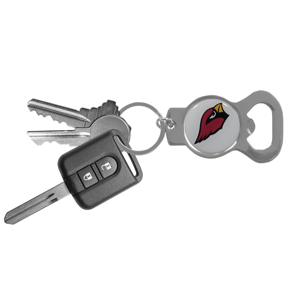 Nfl Siskiyou Sports Fan Shop Arizona Cardinals Bottle Opener Key Chain One Size Team Color , Black