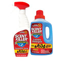 Scent Killer Sports Equipment Deodorizer Spray and Laundry Detergent Combo - Unscented Deodorizer Spray for Unwashable Stinky Ge