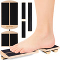 Yes4All Single Leg Balance Board, Anti-Slip Wooden Ankle Strengthener with Half Hook & Loop Foot Bar for Easy Adjustment, 215 LB