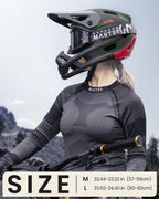 OutdoorMaster Full Face Mountain Bike Helmet for Men & Women-Two Removable Chin Pad Mountain Bike Helmet Grizzly, Ventilation Li