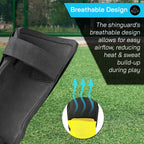 Vizari Malaga Shin Guard, Sky/Yellow, Large