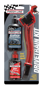 Finish Line Drivetrain Kit: Grunge Brush + 2 Oz Dry Lube + 4 Oz Ecotech Degreaser