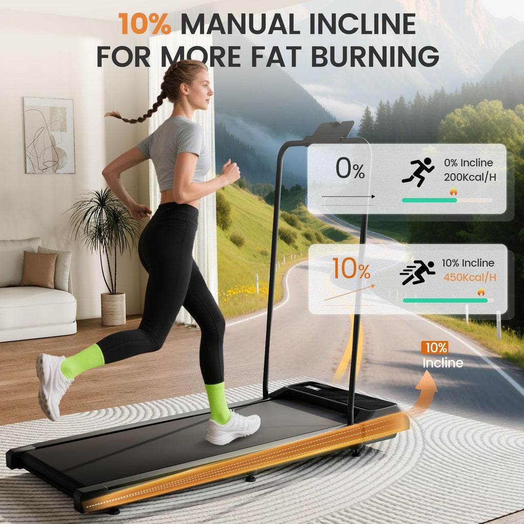 Sevobal Walking Pad, Under Desk Treadmill With Manual Incline & Handles, 2.5Hp Portable Walking Treadmill With Remote Control, C
