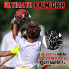 AIGEVTURE Youth Football Gloves Kid Receiver Gloves Boys Girls Unmatched Grip Great Gift (Black and White, Youth XS)