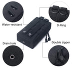 Tacticool 2 Pack Molle Pouches - Tactical Compact Water-Resistant Edc Pouch (2 Pack-Black)