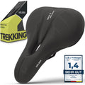 Velmia Trekking Bicycle Saddle - Comfortable Saddle For Men And Women - 3 Zone Concept - Waterproof Bicycle Seat With Ergonomic 