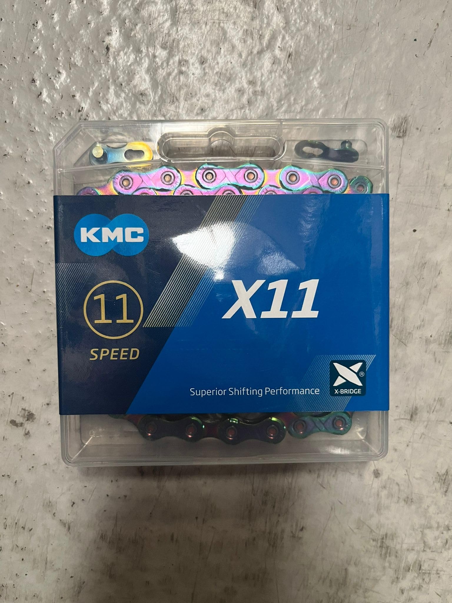 Kmc X11 Chain 11-Speed Aurora Mountain Bike/Road/Gravel 11 Speed Chain: Compatible With All Major Brands. Missing Link Included
