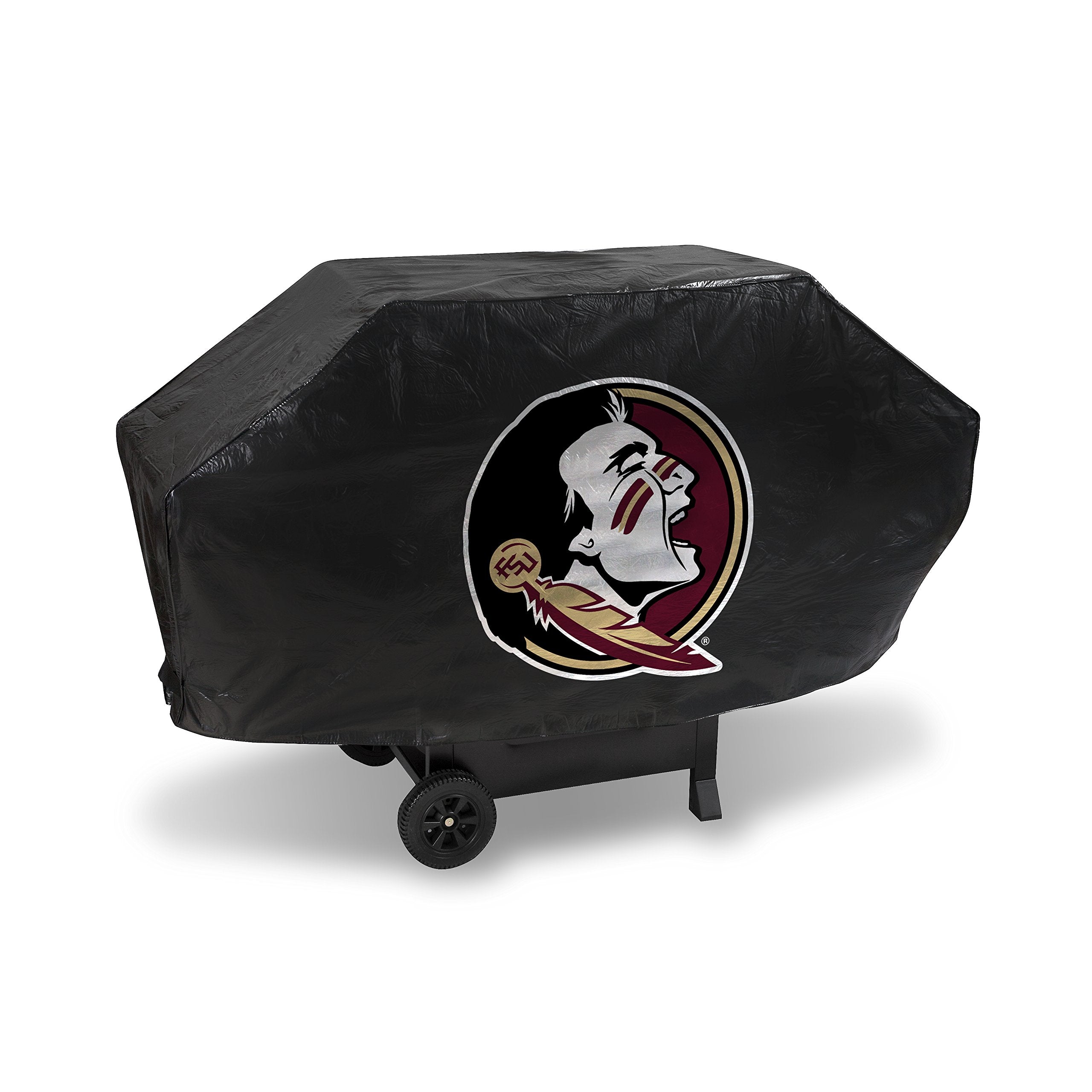 Rico Industries NCAA Florida State Seminoles Black Deluxe Grill Cover Deluxe Vinyl Grill Cover - 68 Wide/Heavy Duty/hook and loo