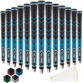 Full Choice Rubber Golf Grips 13 Pack, High Traction and Feedback, Non-Slip, Advanced Texture Control, 13 Grips Set, Blue, Mid S