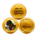 GBM Gold Custom Golf Balls Personalized Golf Balls - Add Photo Logo or Text for Parties, Events & Short Game Play, Great Gifts f
