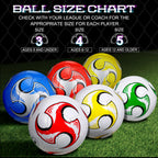 Deekin 6 Pack Soccer Ball With Pump Official Size Indoor Outdoor Soft Soccer Ball Bulk For Child Teens Adults Sport Gift Trainin