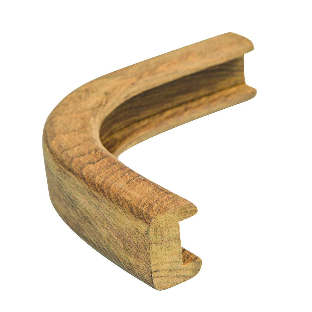 Whitecap 60827 Teak Bulkhead Molding - Outside Corner, 3/4'' Track
