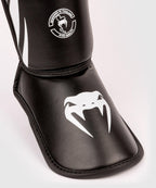 Venum Challenger Kids Shin Guards - Black/White - L