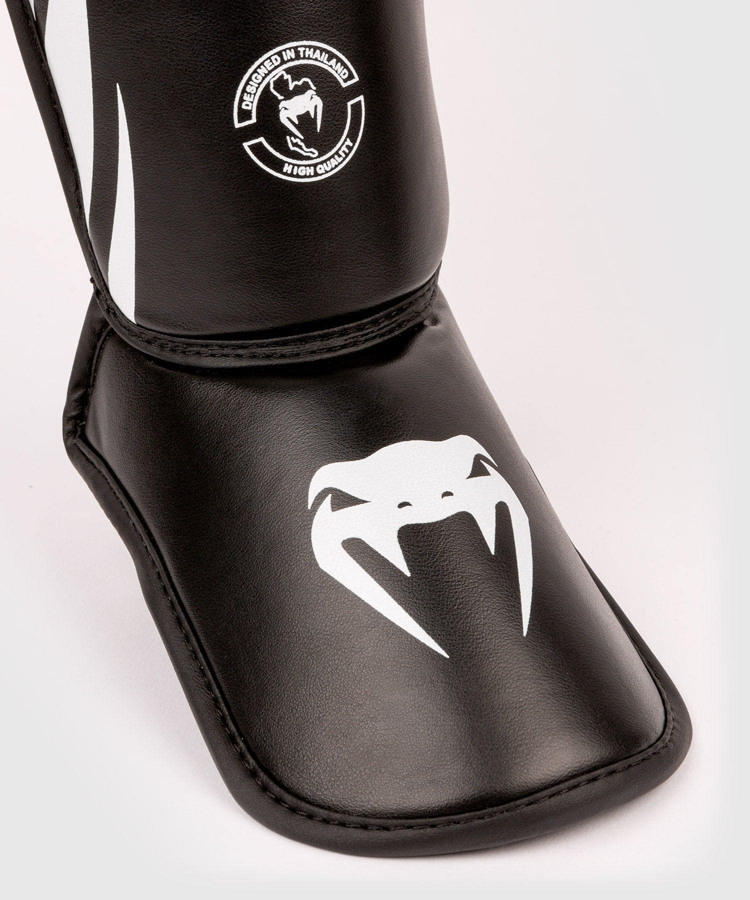 Venum Challenger Kids Shin Guards - Black/White - L