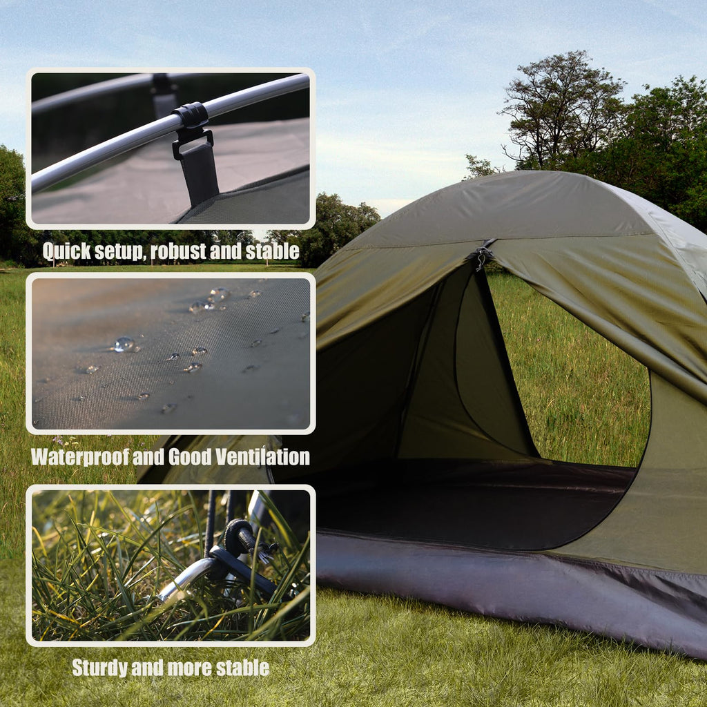 Backpacking Tent For Camping 2/3/4 Person Hiking Ultralight Tent For Waterproof Windproof Outdoor Two Doors Tents Easy Quick Set