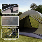 Backpacking Tent For Camping 2/3/4 Person Hiking Ultralight Tent For Waterproof Windproof Outdoor Two Doors Tents Easy Quick Set
