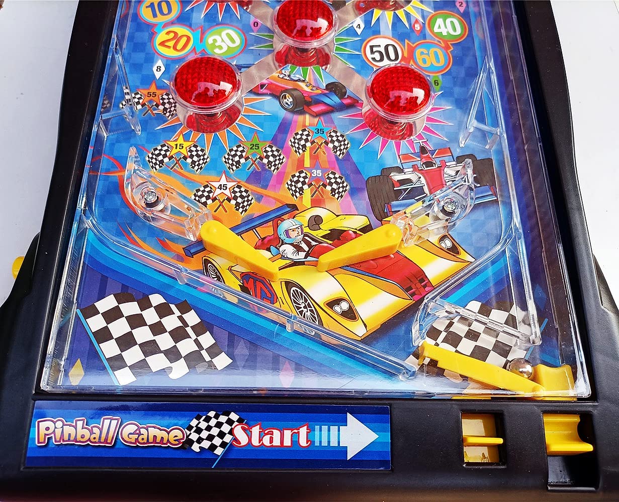 Trisquirrel Pinball Machine Electronic Tabletop Pinball Game 16.5 Inch With Lights & Sounds  Led Digital Scoreboard--Ideal For F