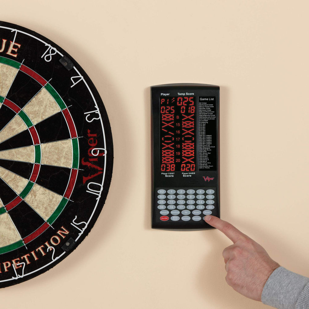 Viper Proscore Digital Dart Scorer Electronic Dartboard Scoreboard For Up To 8 Players, With 40 Games And 655 Game Options, Incl