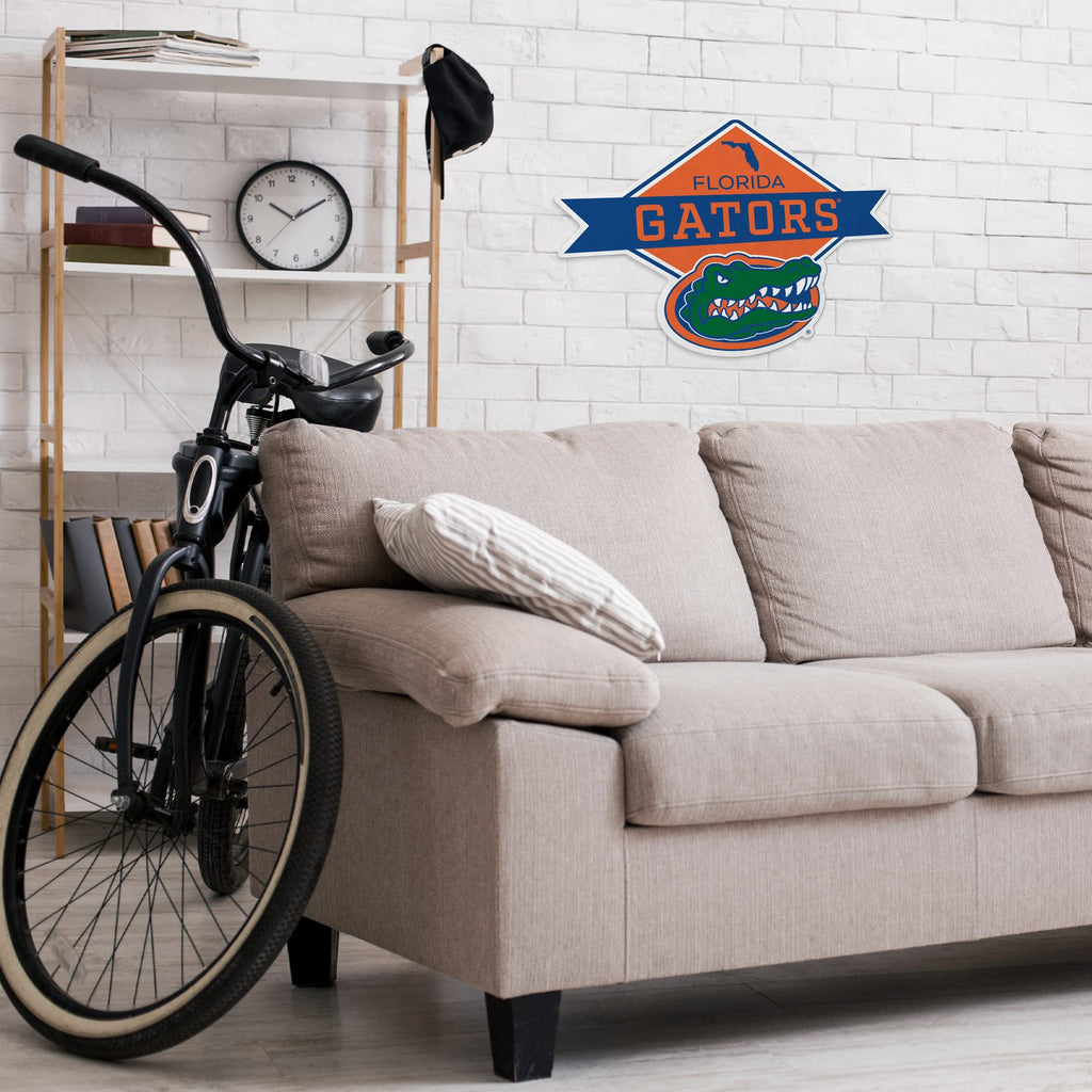 Rico Industries Ncaa Florida Gators Diamond Shape Cut Pennant - Home And Living Room D  Cor - Soft Felt Ez To Hang