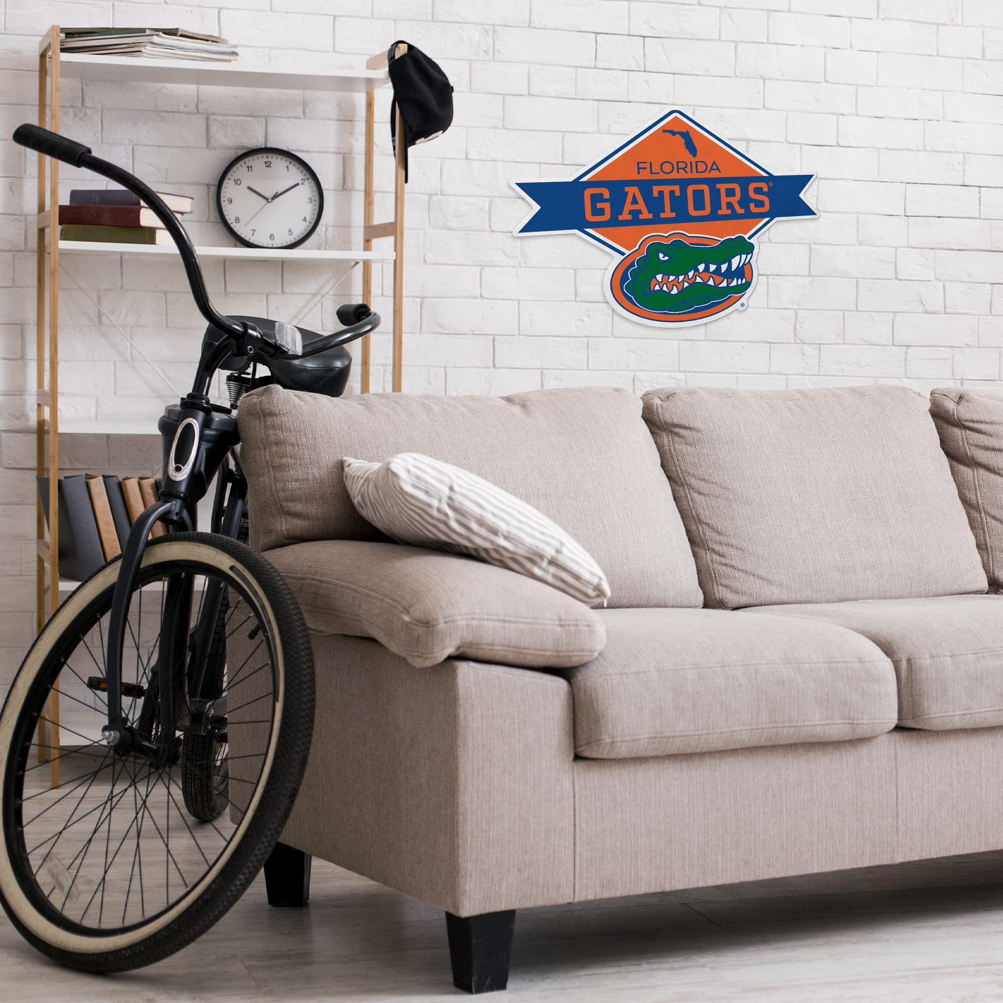Rico Industries Ncaa Florida Gators Diamond Shape Cut Pennant - Home And Living Room D  Cor - Soft Felt Ez To Hang