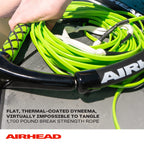 Airhead Dyneema Flat Line Wakeboard Rope, 4 Sections, 70-Feet, Green