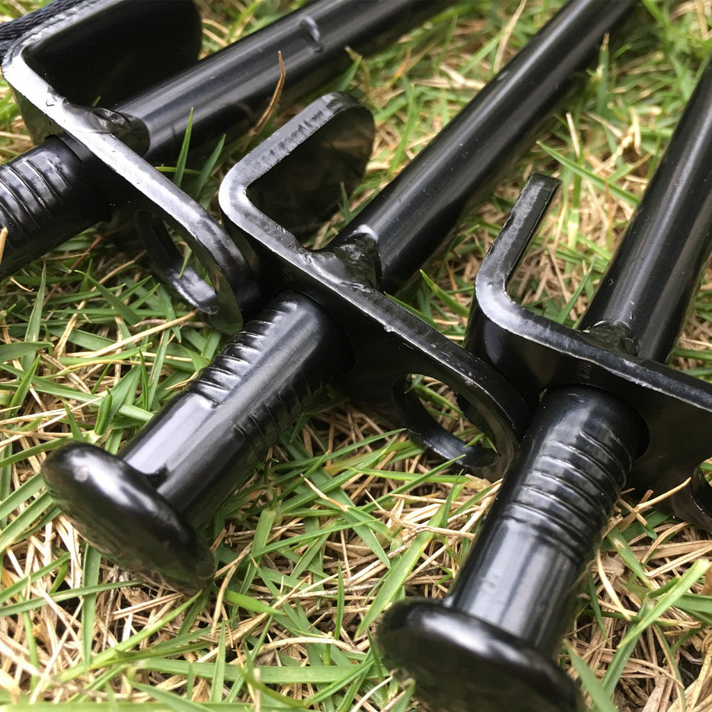 Tent Stakes Heavy Duty, Barefour 8-Inch Camping Stakes,4-Pack Forged Steel Tent Pegs Unbreakable And Inflexible - Available In R