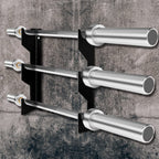 Luwint Barbell Holder Wall Mount, Horizontal 3 Weight Bar Storage Rack