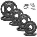 Fitvids 2 Inch Olympic Barbell Weight Plates Set, 45 LB(2.5-10 LB) Barbell Weight Set for Home Gym Strength Training, Double-gri