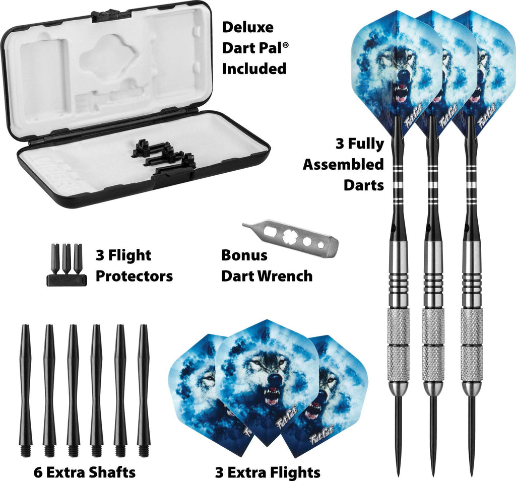 Fat Cat Predator 80% Tungsten Steel Tip Darts With Storage/Travel Case, 23 Grams