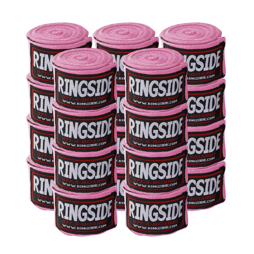 Ringside Mexican Style Boxing Hand Wraps (10 Pairs Pack), Pink