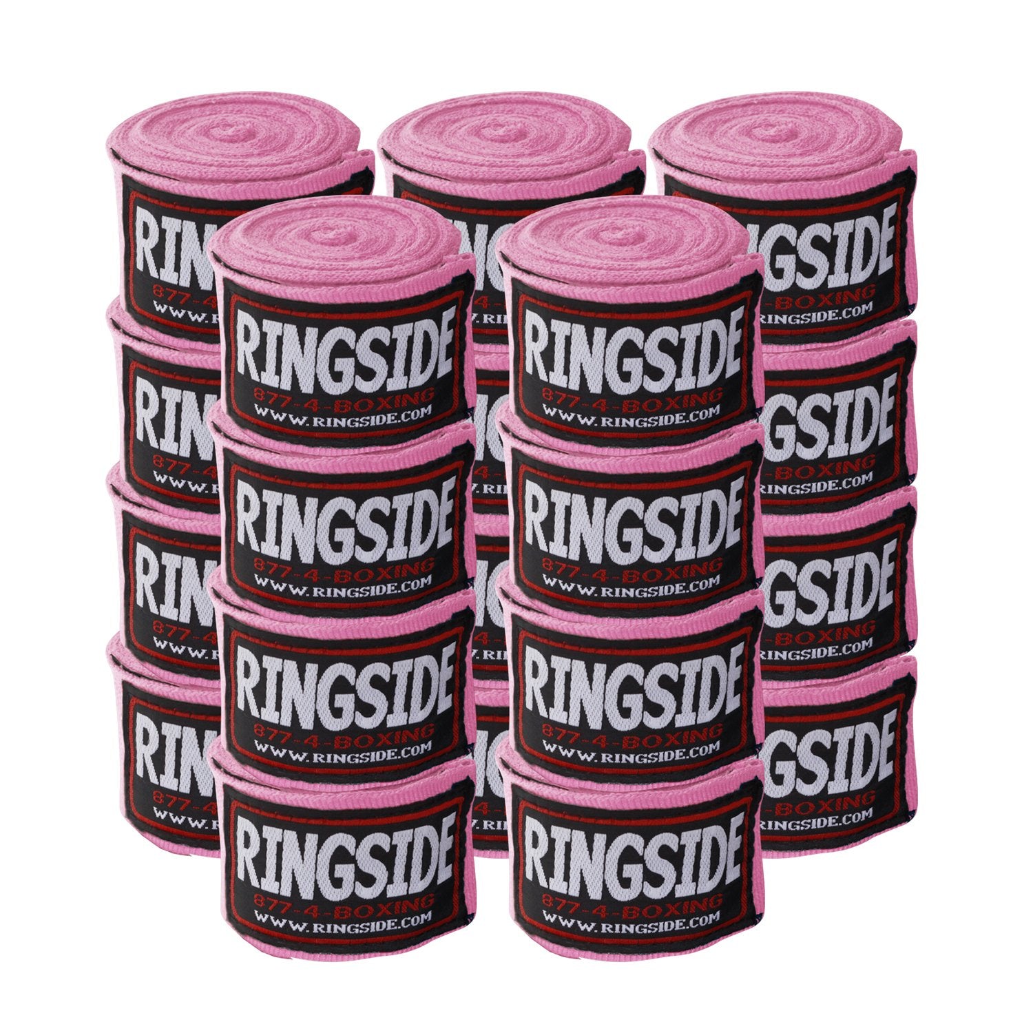 Ringside Mexican Style Boxing Hand Wraps (10 Pairs Pack), Pink