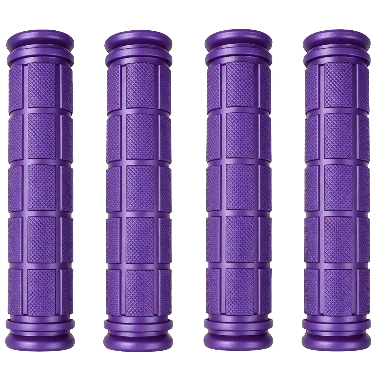 Kasteco 2 Pairs Bicycle Handle Bar Grips Mushroom Grips for BMX/Road Mountain Bikes (Purple)