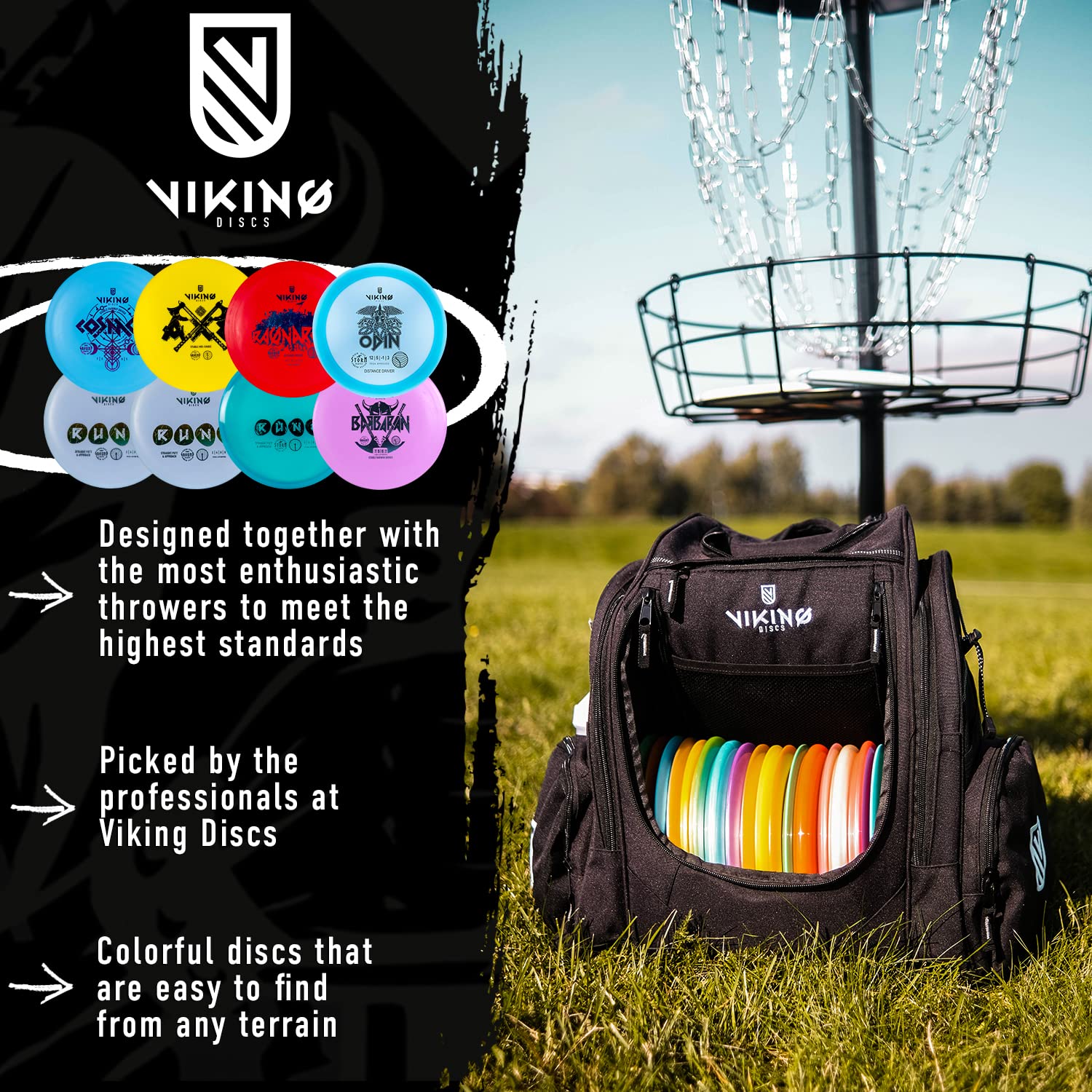 Viking Discs 8-Disc Starter Set For Disc Golf Beginner To Intermediate Players