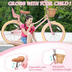 Glaf Girls Bike For 2-12 Years Old 12 14 16 20 Inch Toddlers And Kids Bike With Training Wheels & Doll Seat Girls Boys Bicycle,A