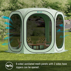 Werph Screen Tent Pop-Up, Portable Tent Canopy with Mesh Mosquito Net, Screen House Room Canopy Shade 10x10 FT with Carry Bag fo