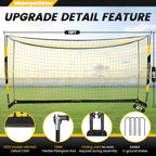 Mangostar Soccer Goal, 12X6 Ft Soccer Goals For Backyard Portable Net Collapsible Metal Base, Quick Setup Soccer Net For Indoor
