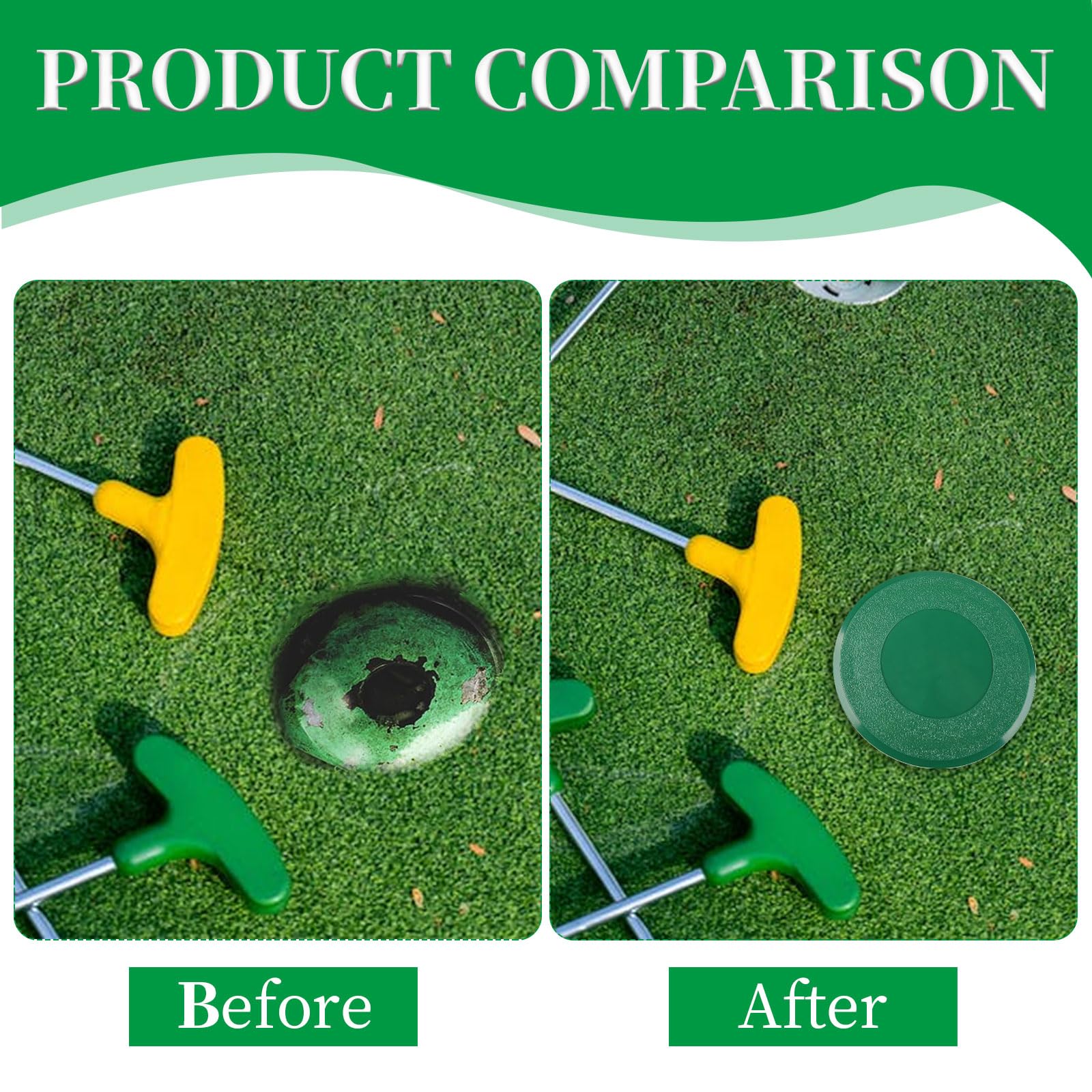 Llmsix 4Pcs Golf Cup Covers, Plastic Golf Hole Cover Golf Practice Training Aids Golf Hole Cutter Putting Green For Outdoor Spor