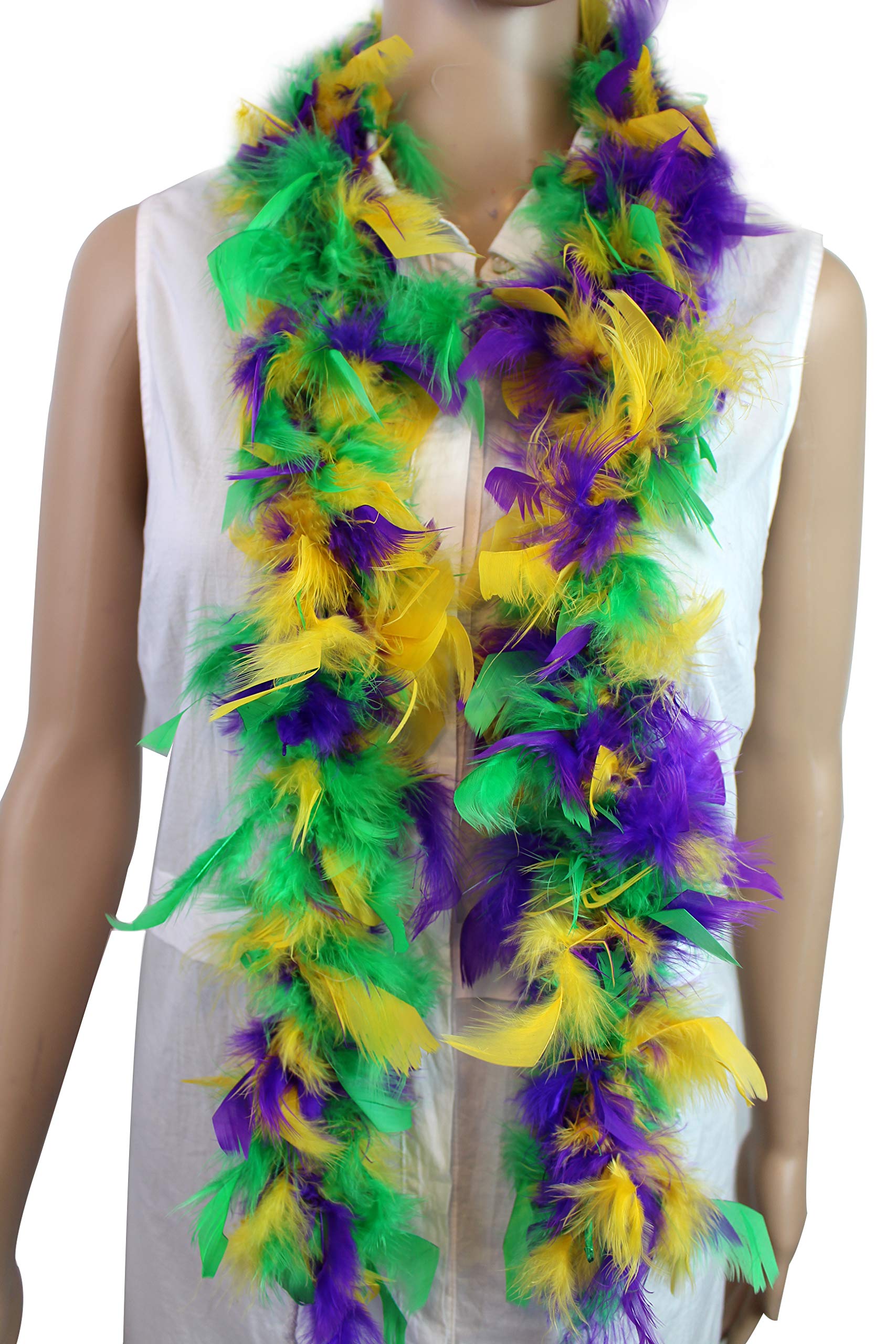 Over 10 Color 25 Gram, 4 Feet Long Chandelle Feather Boa, Great For Party, Wedding, Halloween Costume, Christmas Tree, Decoratio