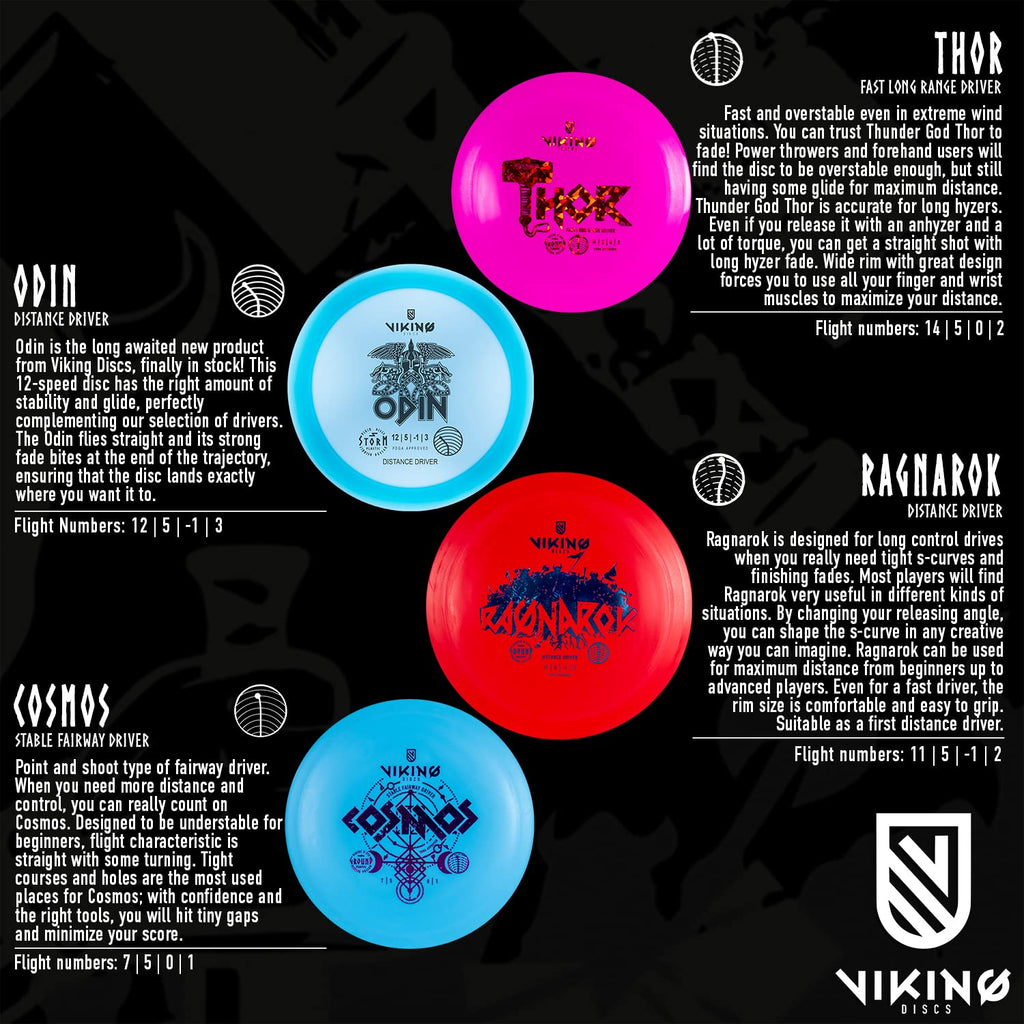 Viking Discs 8-Disc Starter Set For Disc Golf Beginner To Intermediate Players