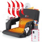 Pop The Original Hot Seat, Dual Heat Stadium Chair With Back Support, Heats Seat And Back, 3 Heat Levels, 5 Pockets, 6 Reclining