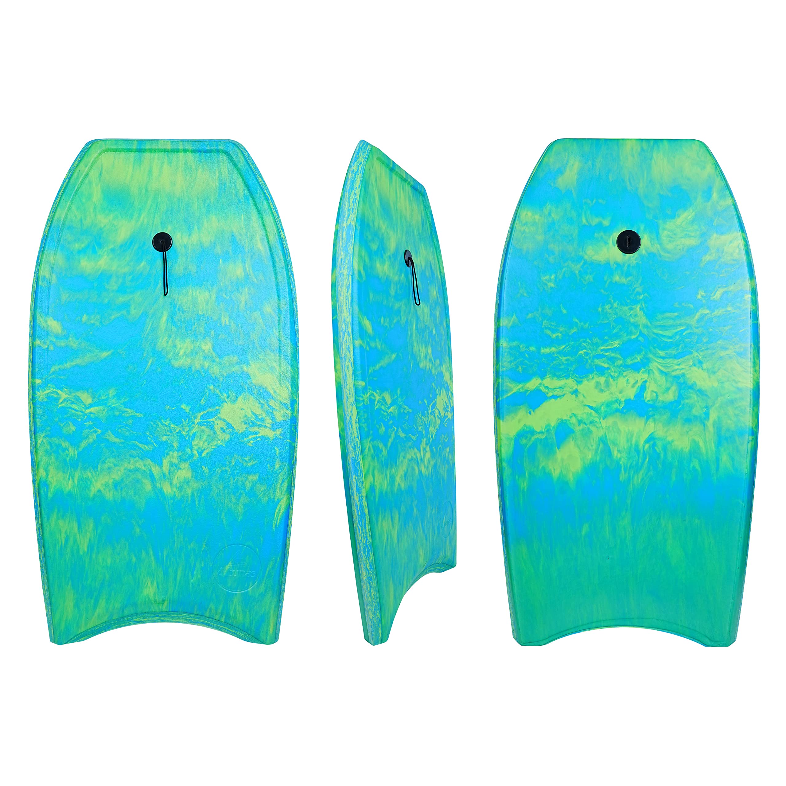 ATUNAS Body Boards, 33-43 Bodyboard for Beach with Wrist Leash, Solid PE/EVA Closed-Cell Waterproof Foam, Surfing for Kids and A