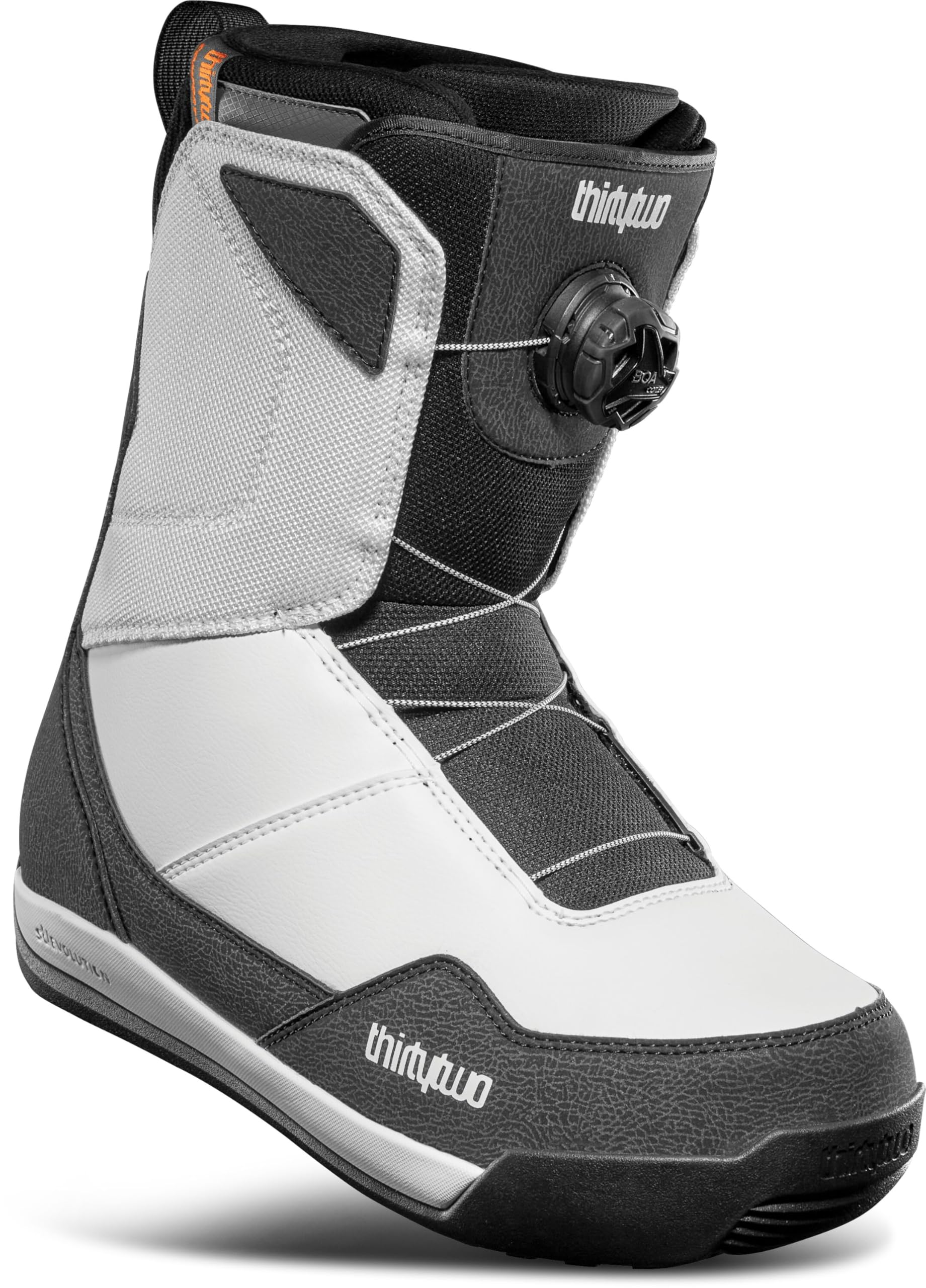 ThirtyTwo Shifty BOA Snowboard Boots - Snowboard Boots with Dual-Zone Lacing & Grippy Outsole - Black/White - Size 14