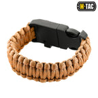 M-Tac Survival Paracord Bracelet - 12  Ft Emergency Rope With Compass & Whistle - Tactical Cord For Camping, Hiking, Edc (Orange