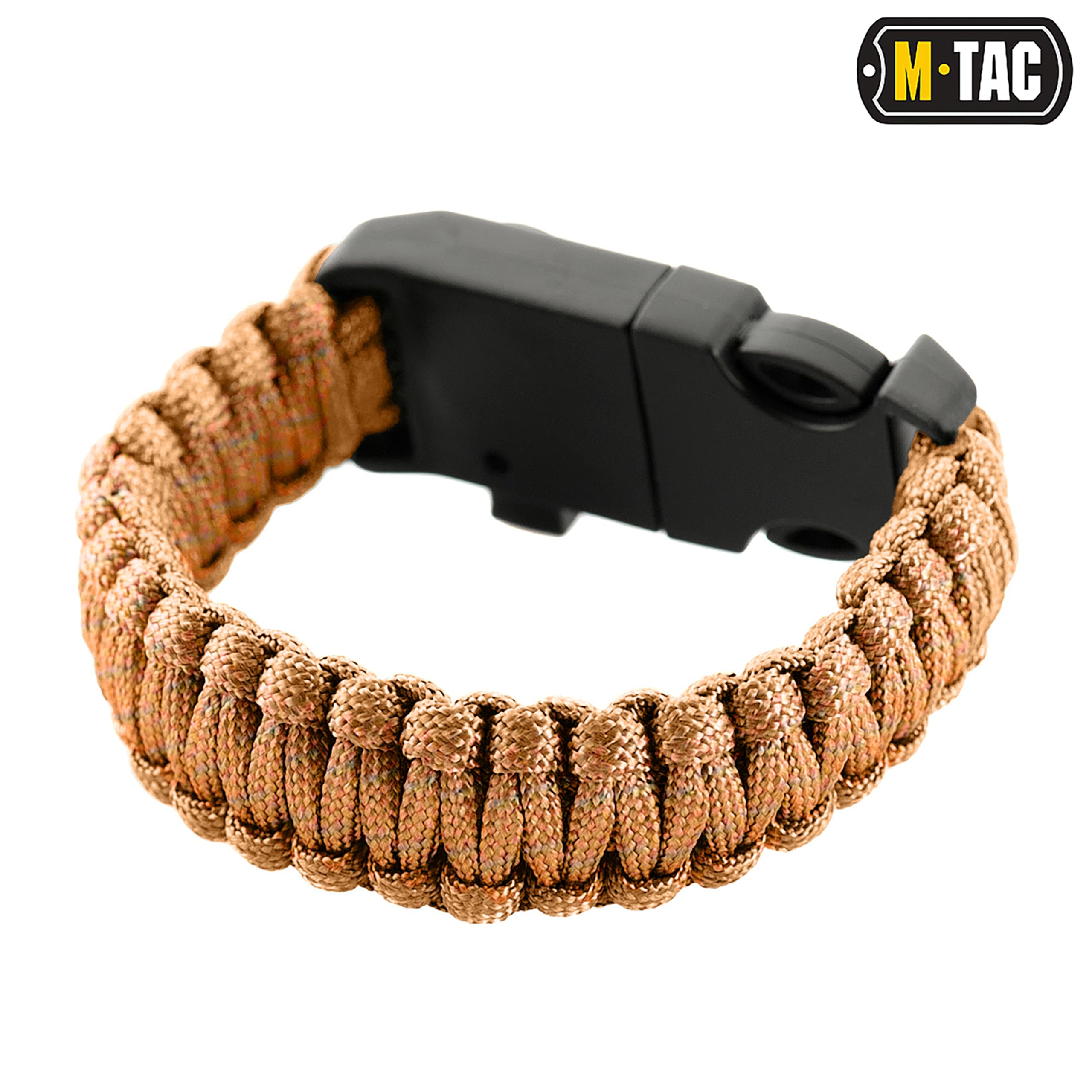 M-Tac Survival Paracord Bracelet - 12  Ft Emergency Rope With Compass & Whistle - Tactical Cord For Camping, Hiking, Edc (Orange