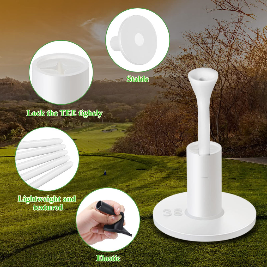 23 Pieces Rubber Golf Tees Set Golf Rubber Tees Holders For Driving Range Mats Value Tee Holder For Golf Hitting Mats And Indoor