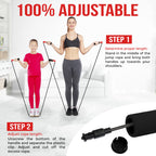 Fitness Factor Jump Rope With Adjustable Length, Tangle-Free Skipping Rope For Gym Workout,Crossfit, Fitness Exercise, Wod, Boxi