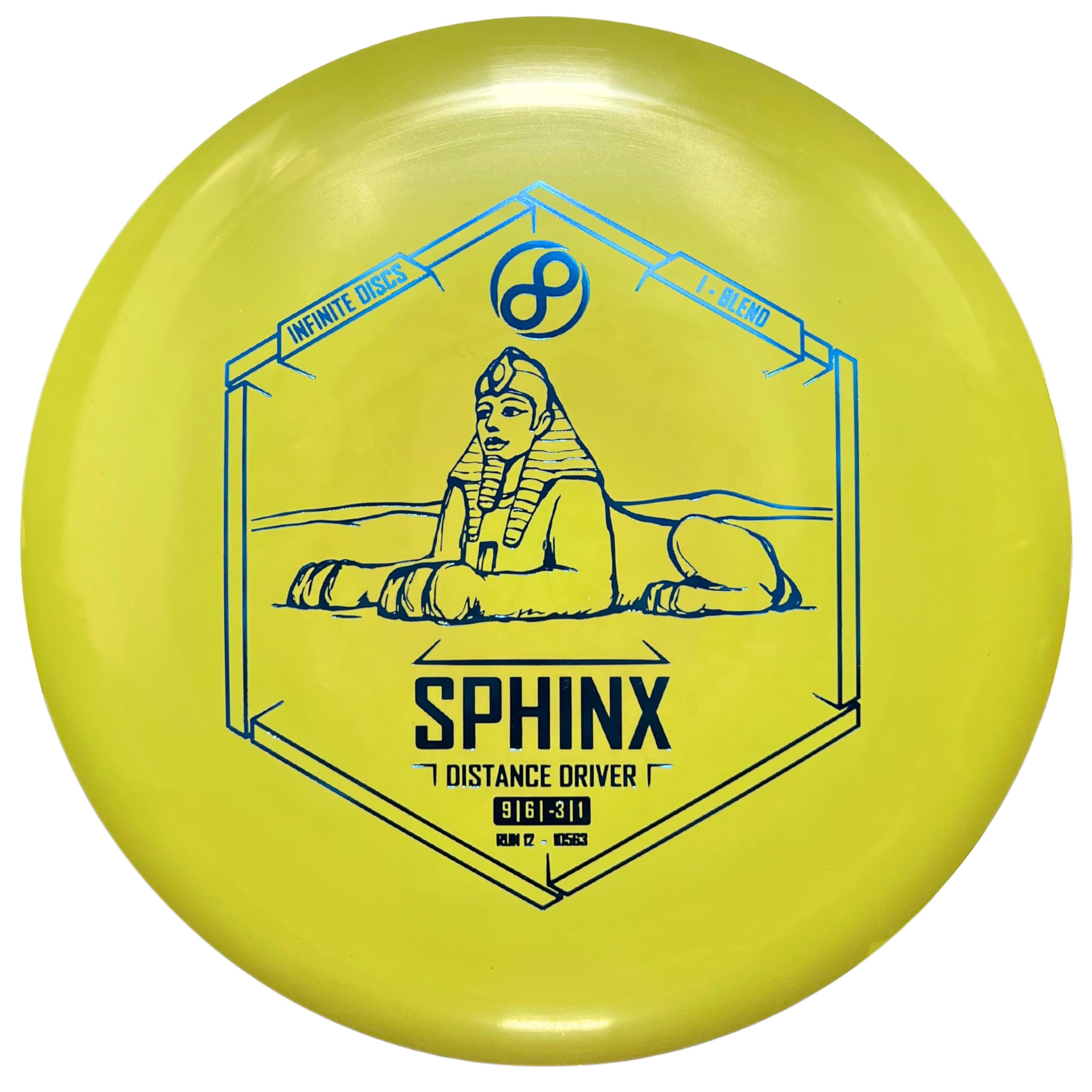 Infinite Discs Disc Golf Straight Beginner Driver I-Blend Sphinx (Blue, 173-175 Grams)