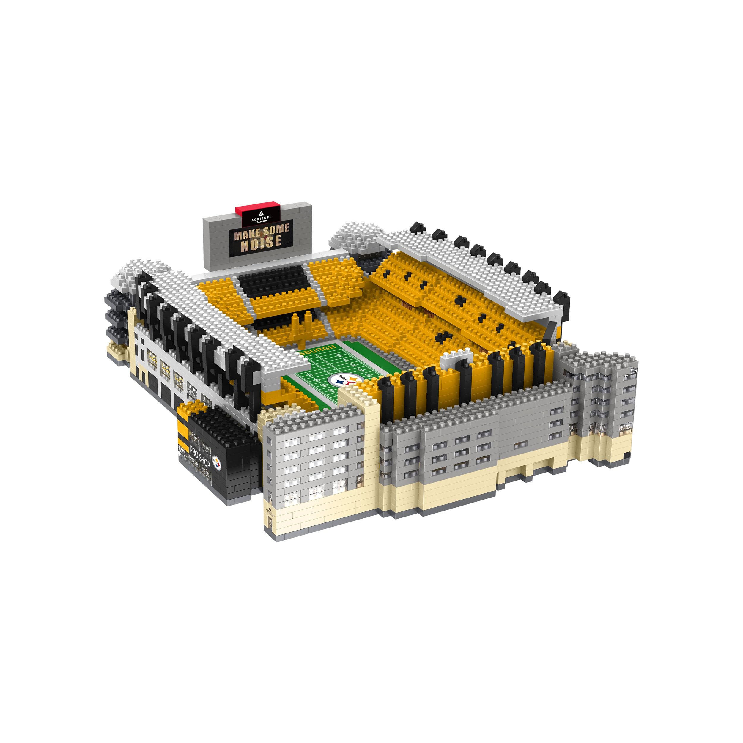 FOCO NFL Pittsburgh Steelers 3D BRXLZ Stadium Building Blocks Set, Team Color, One Size