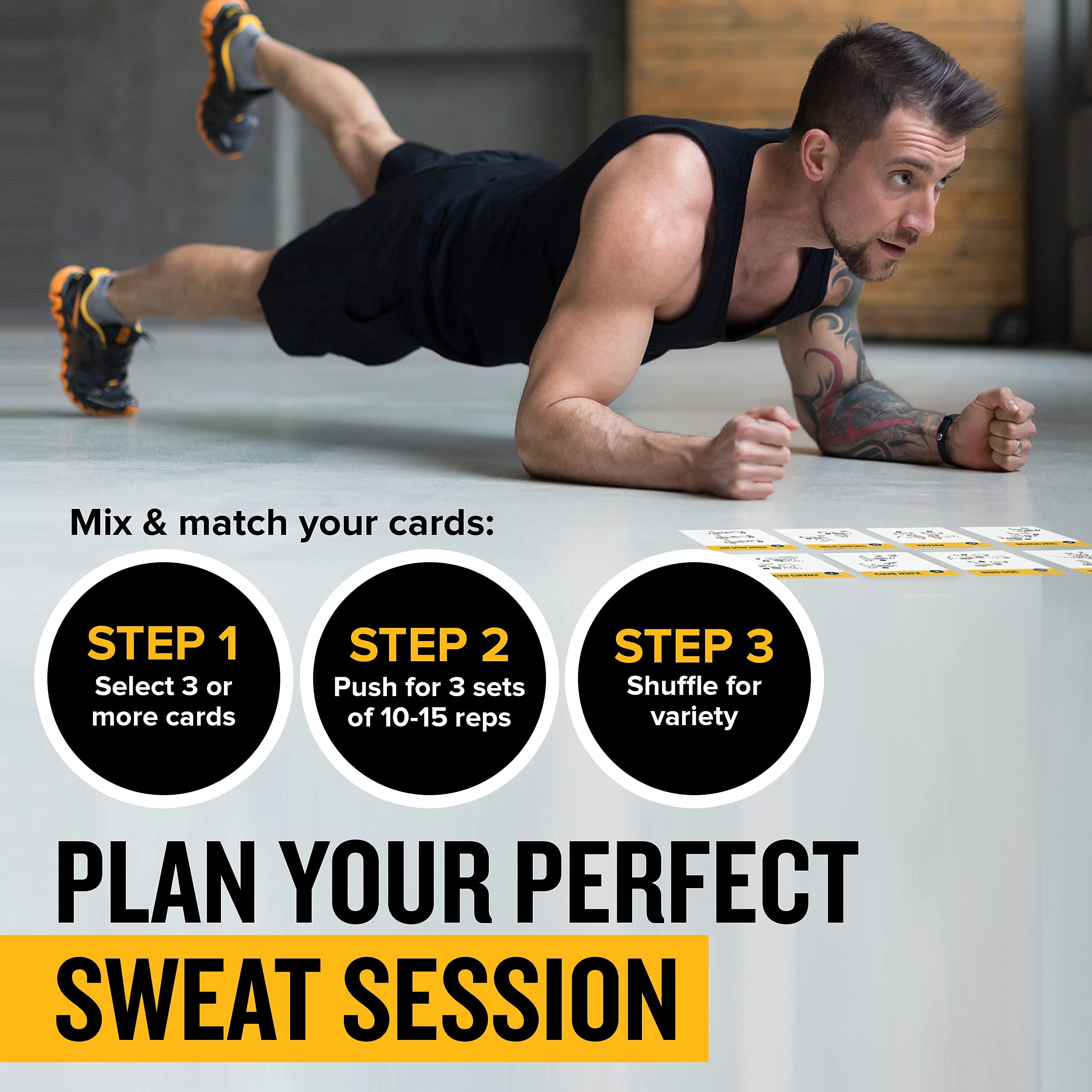 Newme Fitness  Bodyweight Workout Cards, Instructional Fitness Deck For Women & Men, Beginner Fitness Guide To Training Exercise